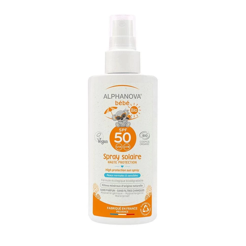 Spray Solare Bio Spf50 Bebè 125g Bébé Alphanova 1 Spray Solare Bio Spf50 Bebè 125g Bébé Alphanova