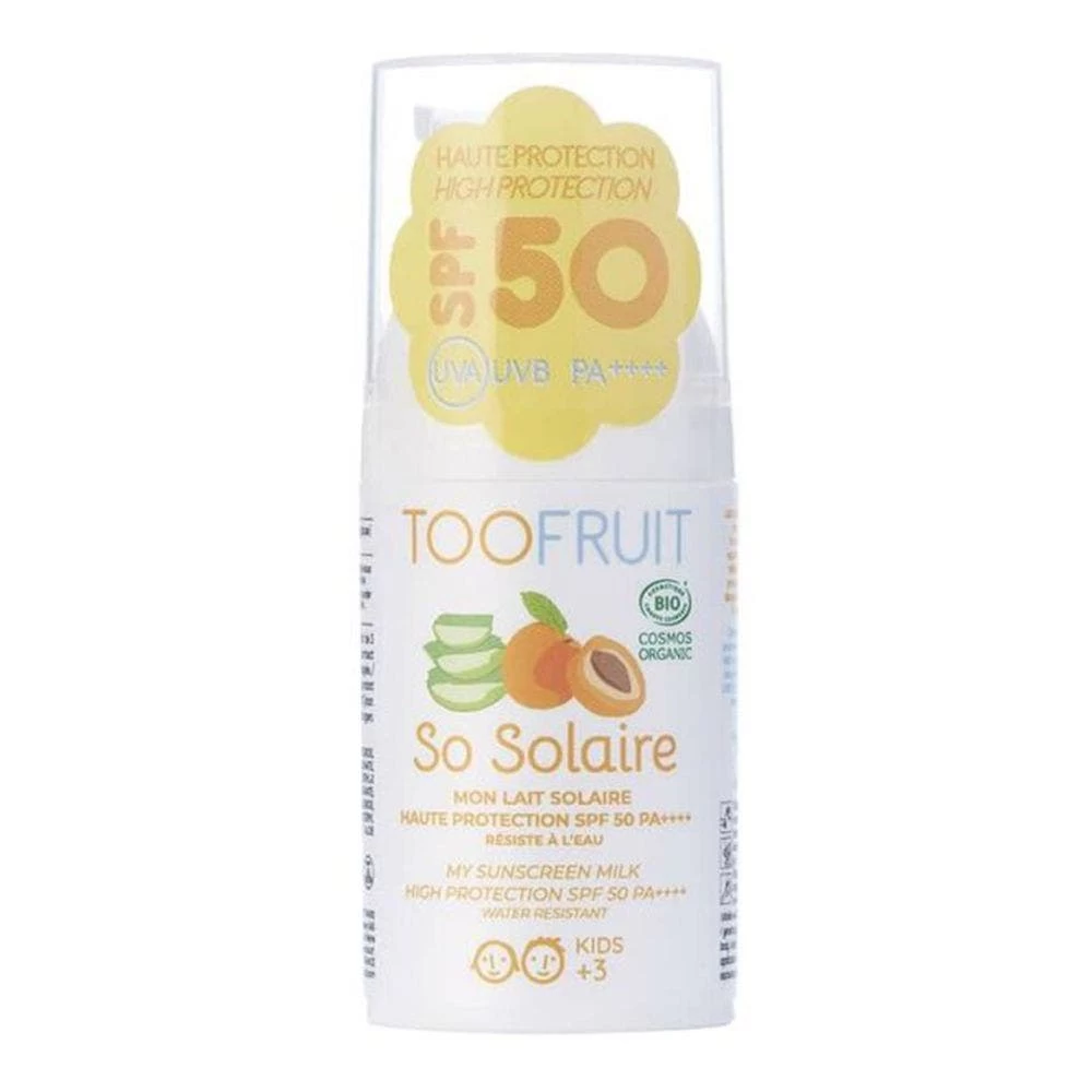 Fattore Di Protezione Elevato 50 Fluido Non Grasso All'albicocca E All'aloe Vera 30ML So Solaire Toofruit 1 Fattore Di Protezione Elevato 50 Fluido Non Grasso All'albicocca E All'aloe Vera 30ML So Solaire Toofruit