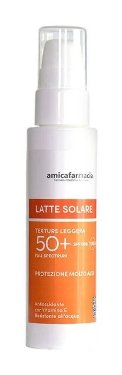 Amicafarmacia Latte Solare Texture Leggera SPF 50+ Protezione Alta 100ml