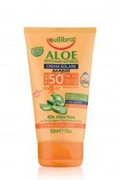 Equilibra Crema Solare Bambini SPF50 Aloe Vera 40% Pelle Delicata 150ml