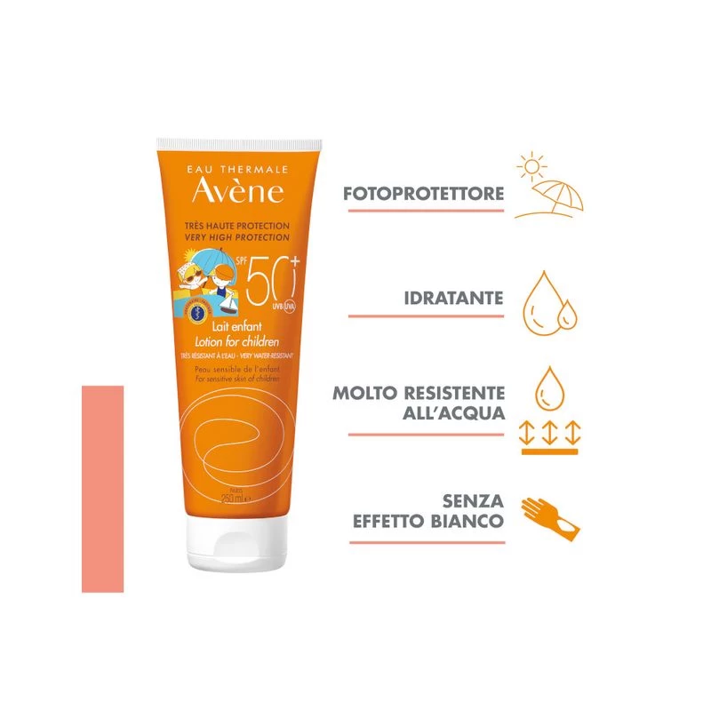 Avène Avene Latte Bambino SPF50+ Protezione Molto Alta 250ml 1 Avène Avene Latte Bambino SPF50+ Protezione Molto Alta 250ml