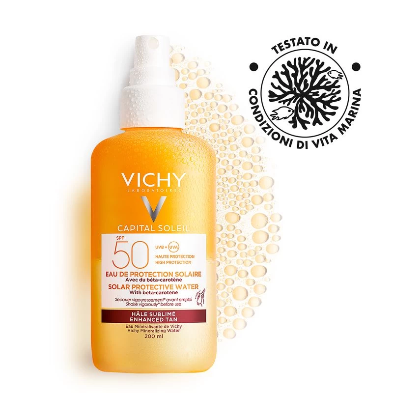 Vichy Capital Soleil Acqua Solare Spray Corpo Per Abbronzatura Intensa 50 SPF 200 Ml 1 Vichy Capital Soleil Acqua Solare Spray Corpo Per Abbronzatura Intensa 50 SPF 200 Ml