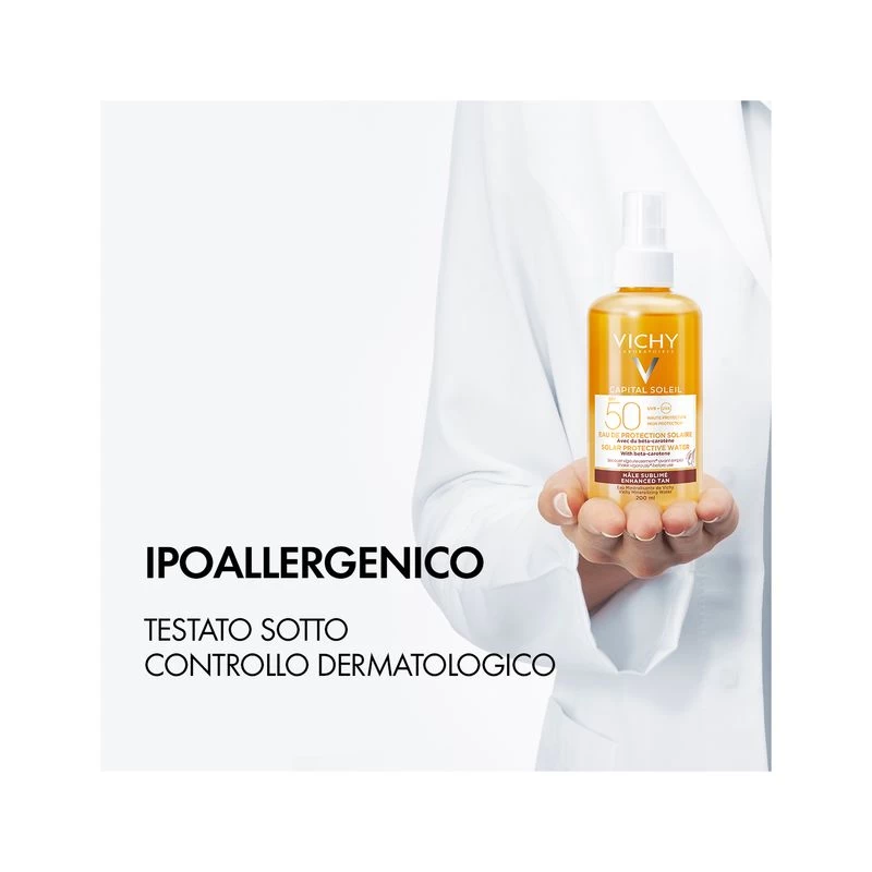 Vichy Capital Soleil Acqua Solare Spray Corpo Per Abbronzatura Intensa 50 SPF 200 Ml 4 Vichy Capital Soleil Acqua Solare Spray Corpo Per Abbronzatura Intensa 50 SPF 200 Ml - immagine 4