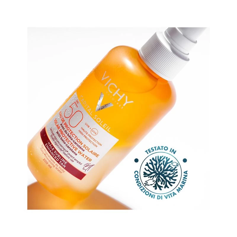 Vichy Capital Soleil Acqua Solare Spray Corpo Per Abbronzatura Intensa 50 SPF 200 Ml 5 Vichy Capital Soleil Acqua Solare Spray Corpo Per Abbronzatura Intensa 50 SPF 200 Ml - immagine 5